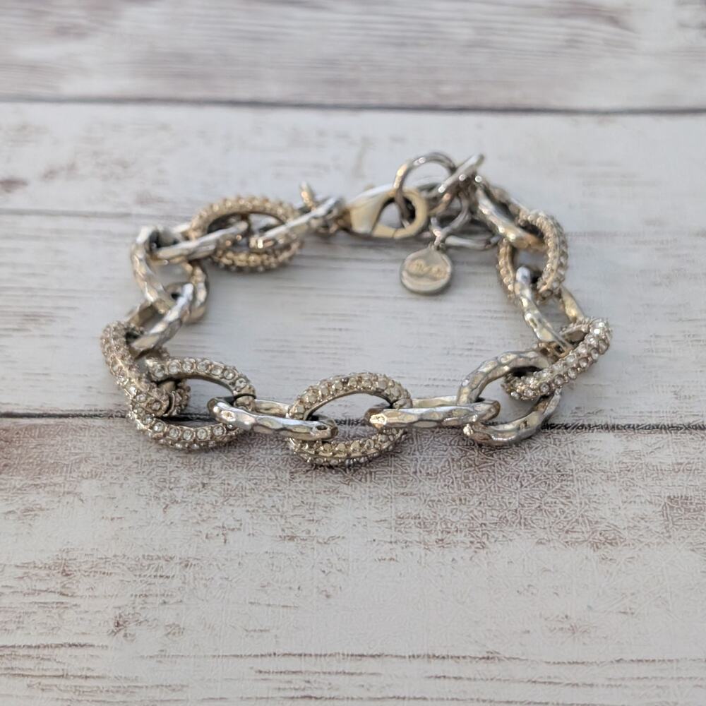Stella & Dot Bracelet with Clear Gems - Heavy Tarnish/Discoloration